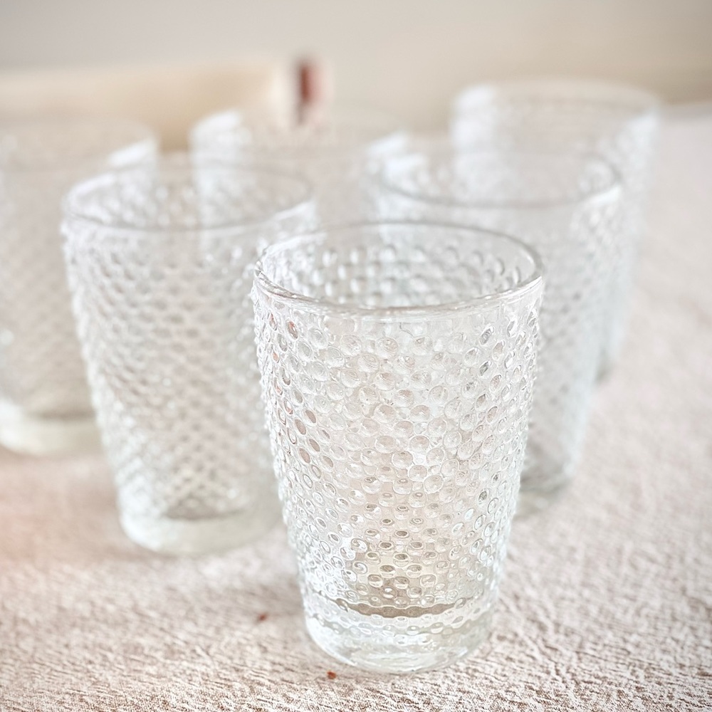 Designer Set Of Six Alexandra Hand Blown Glass Tumbler Glasses Drinkware